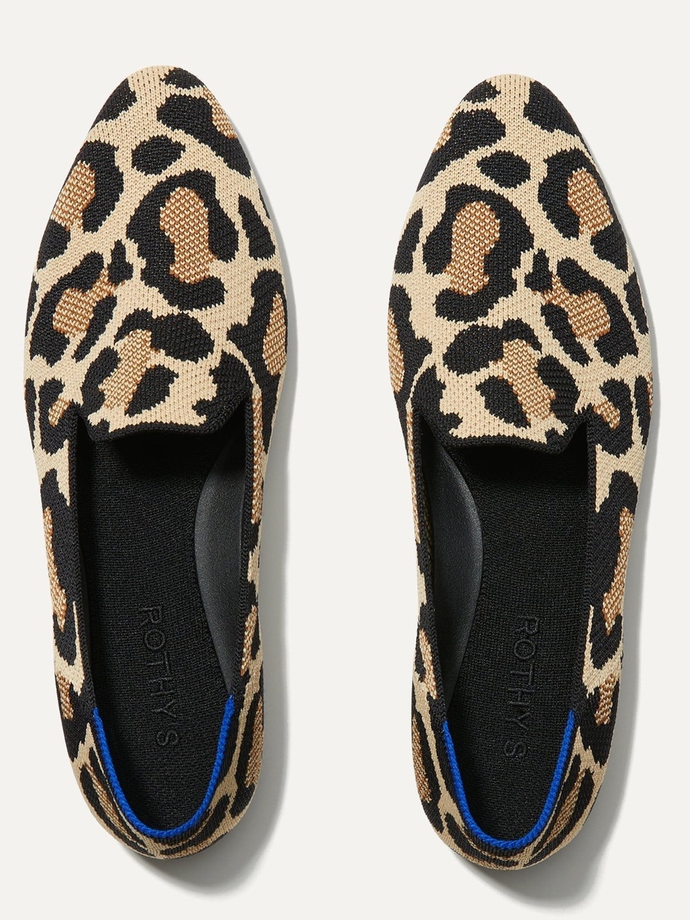 Rothy’s The Almond Loafer Desert Cat Leopard Flat Shoe 10.5